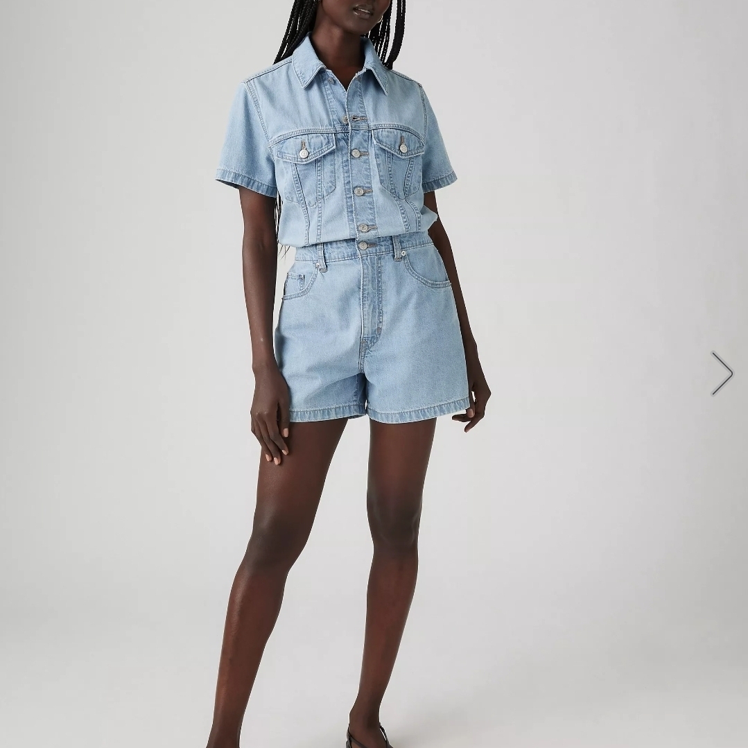 Levi's Light Wash Denim High-Rise Jean Shorts